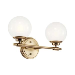 Aplică LED pentru baie Kichler KL-BENNO2-CPZ BENNO 2xG9/3W/230V IP44 alamă imagine