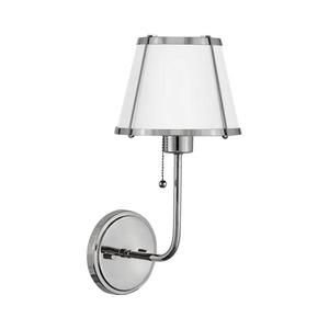 Lampă de perete Hinkley HK-CLARKE1-PN-WHq CLARKE 1xE27/40W/230V crom/alb imagine