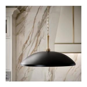 Lustră pe lanț Kichler KL-DELAROSA-P-BK DELAROSA 1xE27/60W/230V negru/alamă imagine