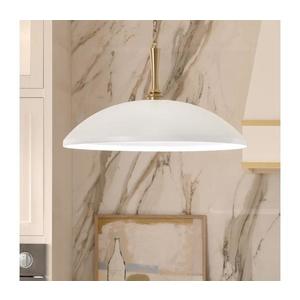 Lustră pe lanț Kichler KL-DELAROSA-P-WH DELAROSA 1xE27/60W/230V alb/alamă imagine