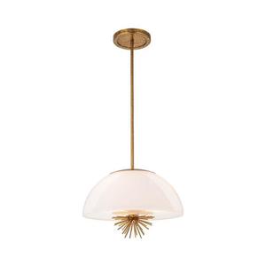 Lustră pe tijă Quoizel STARING-3P-DG-OPAL STARING 3xE14/40W/230V d. 45, 7 cm auriu imagine