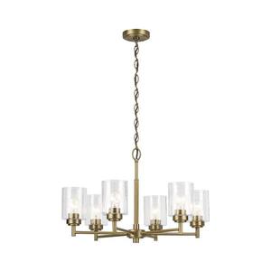 Lustră pe lanț Kichler KL-WINSLOW6-NBR WINSLOW 6xE27/60W/230V alamă imagine