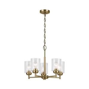 Lustră pe lanț Kichler KL-WINSLOW5-NBR WINSLOW 5xE27/60W/230V alamă imagine