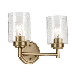 Lampă de perete Kichler KL-WINSLOW-2W-NBR WINSLOW 2xE27/60W/230V alamă imagine