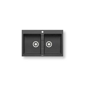 Chiuvetă de bucătărie Pyramis 70053201 SPARTA 78x50 cm granit/negru imagine