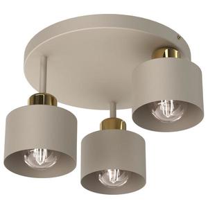 Plafonieră PARKLA, 3xE27/15W/230V, bej/auriu imagine