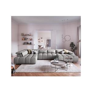 Canapea colțar U TROPEA stânga cu suporturi pentru cap, gri imagine