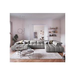 Colțar U TROPEA cu suporturi pentru cap, dreapta, gri imagine