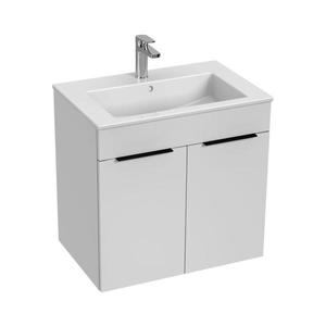 JIKA H4536011763001 - Dulap baie CUBE 60, 7x65 cm cu lavoar alb imagine