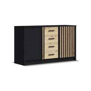 Comodă TAYLER negru/stejar craft imagine