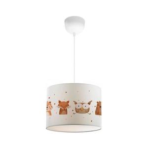 Lustră pentru copii CANDY 1xE27/40W/230V alb/maro imagine