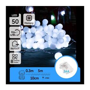 Instalație LED de exterior 50xLED/3xAA/8 funcții 5, 3 m IP44 alb rece imagine