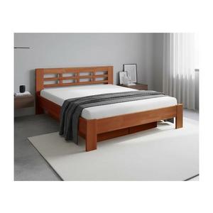 Dublu pat din lemn masiv cu spațiu de depozitare ANGELA 180x200 cm cais imagine