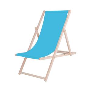 Șezlong de grădină, albastru/fag imagine