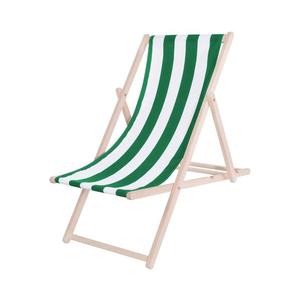 Șezlong de grădină verde/alb/fag imagine