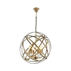 Candelabru cu lanț IRONBALL 6xE27/40W/230V, auriu imagine