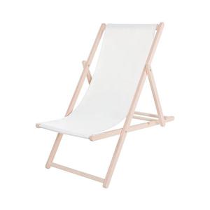 Șezlong de grădină alb/fag imagine