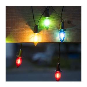 Ghirlandă LED de extensie pentru exterior CONE FILAMENT, 20 x E10, 14 m, colorată/alb cald, IP44 imagine