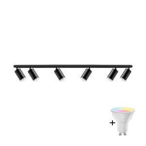 Spot LED RGBW dimabil pentru baie TURYN 6xGU10/6, 5W/230V IP44 negru imagine