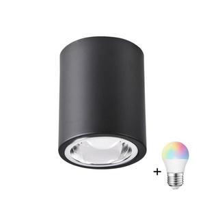 Spot LED RGBW dimabil JUPITER 1xE27/6, 5W/230V Ø 9, 8 cm negru imagine