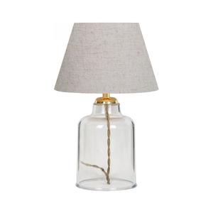 Lampă de masă AYD 1xE27/40W/230V crem/transparentă imagine