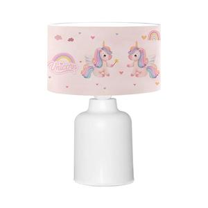 Lampă de masă pentru copii CANDY 1xE27/40W/230V roz/alb imagine