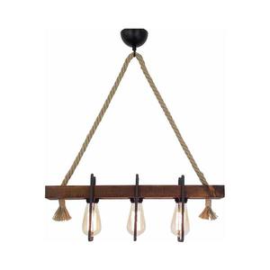 Lustră suspendată pe cablu KUTUK 3xE27/40W/230V, lemn de pin imagine