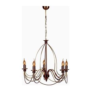 Candelabru CLASSIC cu lanț, 5xE14/40W/230V, bronz imagine