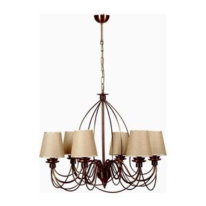 Candelabru pe lanț CLASSIC 6xE14/40W/230V bronz/bej imagine