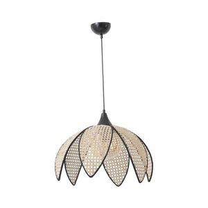 Lustră suspendată pe cablu FUME, 1xE27/40W/230V, Ø 40 cm, negru/bej imagine