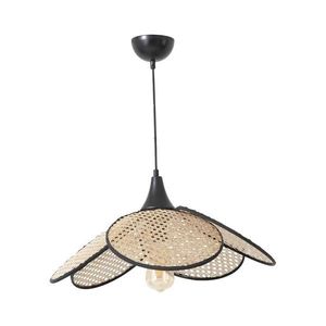 Pendul pe cablu FUME 1xE27/40W/230V Ø 45 cm negru/bej imagine