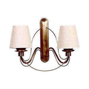 Aplică de perete CLASSIC, 2x E27, 40 W, 230 V, bronz/bej imagine