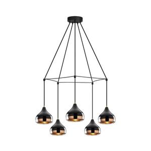 Candelabru pe cablu YILDO 5xE27/40W/230V negru/cupru imagine