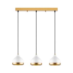 Lustră suspendată pe cablu YILDO 3xE27/40W/230V alb/auriu imagine
