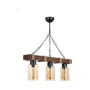 Candelabru pe lanț JASMIN 3xE27/40W/230V maro/bej imagine