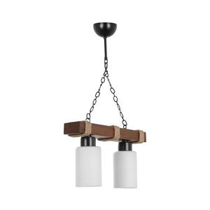 Candelabru pe lanț JASMIN 2xE27/40W/230V maro/alb imagine