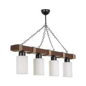 Candelabru cu lanț JASMIN 4xE27/40W/230V maro/alb imagine