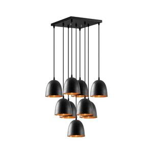 Lustră pe cablu TATTOO 9xE27/40W/230V neagră imagine