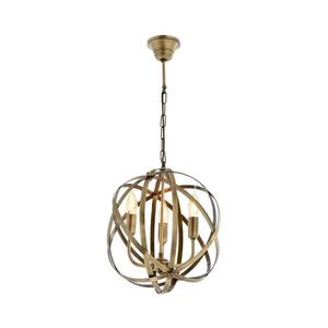 Candelabru IRONBALL cu lanț, 3xE27/40W/230V, auriu imagine