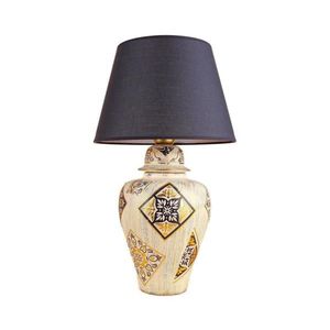 Lampă de masă RAMZES 1xE27/40W/230V, albastră/bej imagine