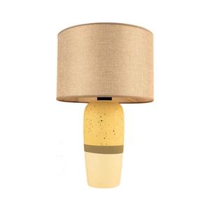 Lampă de masă RAMZES 1xE27/40W/230V bej/galben imagine