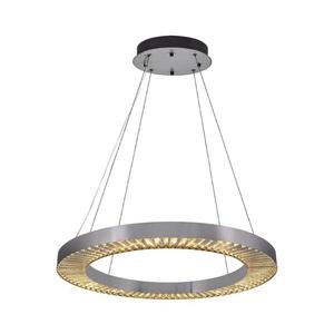 Candelabru LED suspendat pe cablu JESI, 85W, 230V, 3000K, diametru 80 cm, argintiu imagine