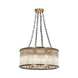 Lustră suspendată pe cablu CRYSTALLINE 8xE27/40W/230V, bronz imagine