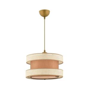 Pendul HALO, 1x E27/60W/230V, maro/crem imagine