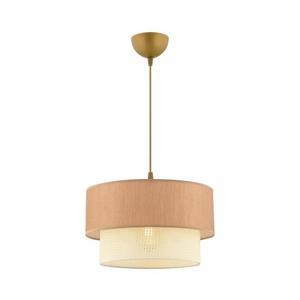 Lampă suspendată cu cablu ECHO 1xE27/60W/230V maro/crem imagine