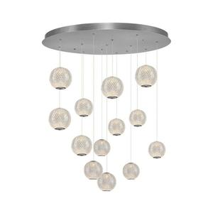 Lustră LED pe cablu CREMONA, 13xLED/5W/230V, 3000K, crom mat imagine