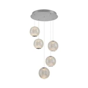 Candelabru suspendat pe cablu CREMONA 5xLED/5W/230V/3000K crom mat imagine