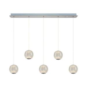 Lustră LED suspendată pe cablu CREMONA, 5 x 5 W, 230 V, 3000 K, crom mat imagine