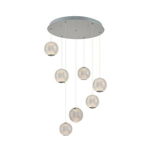 Lustră LED suspendată cu cablu CREMONA 7xLED/5W/230V 3000K crom mat imagine