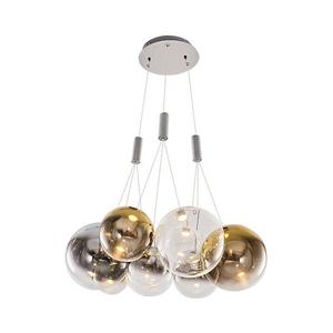 Candelabru LED ENNA suspendat pe cablu 9xG9/5W/230V 3000K fumuriu/auriu imagine